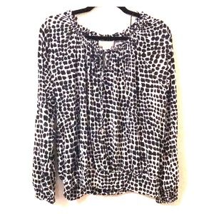 Michael Kors Black and white blouse 1X Long Sleeve